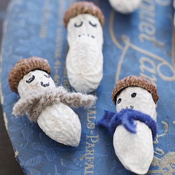 Wonderful peanut snowmen from SweetPaulMag