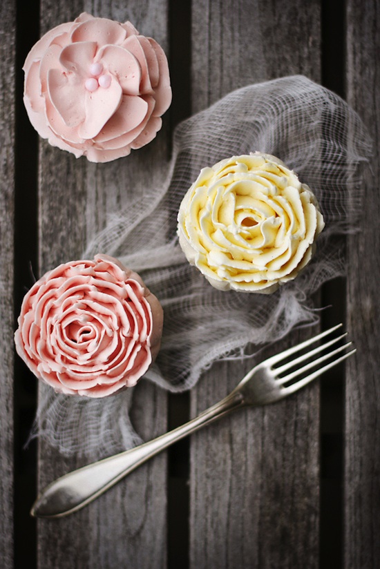 Cupcakes buttercream Rose