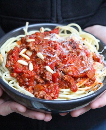Pâtes à la bolognaise épicée