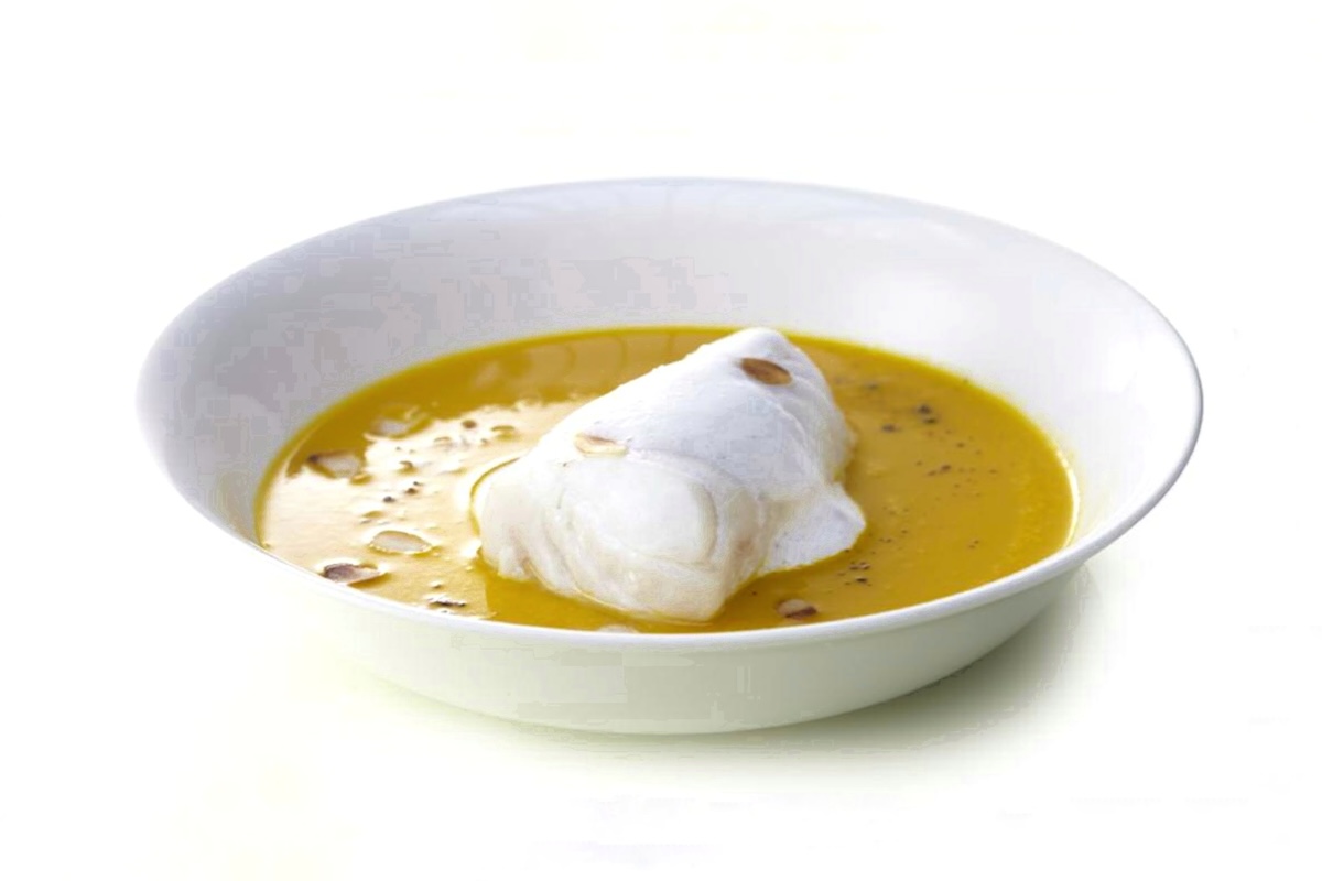 Skrei de Norvège sur velouté de potimarron