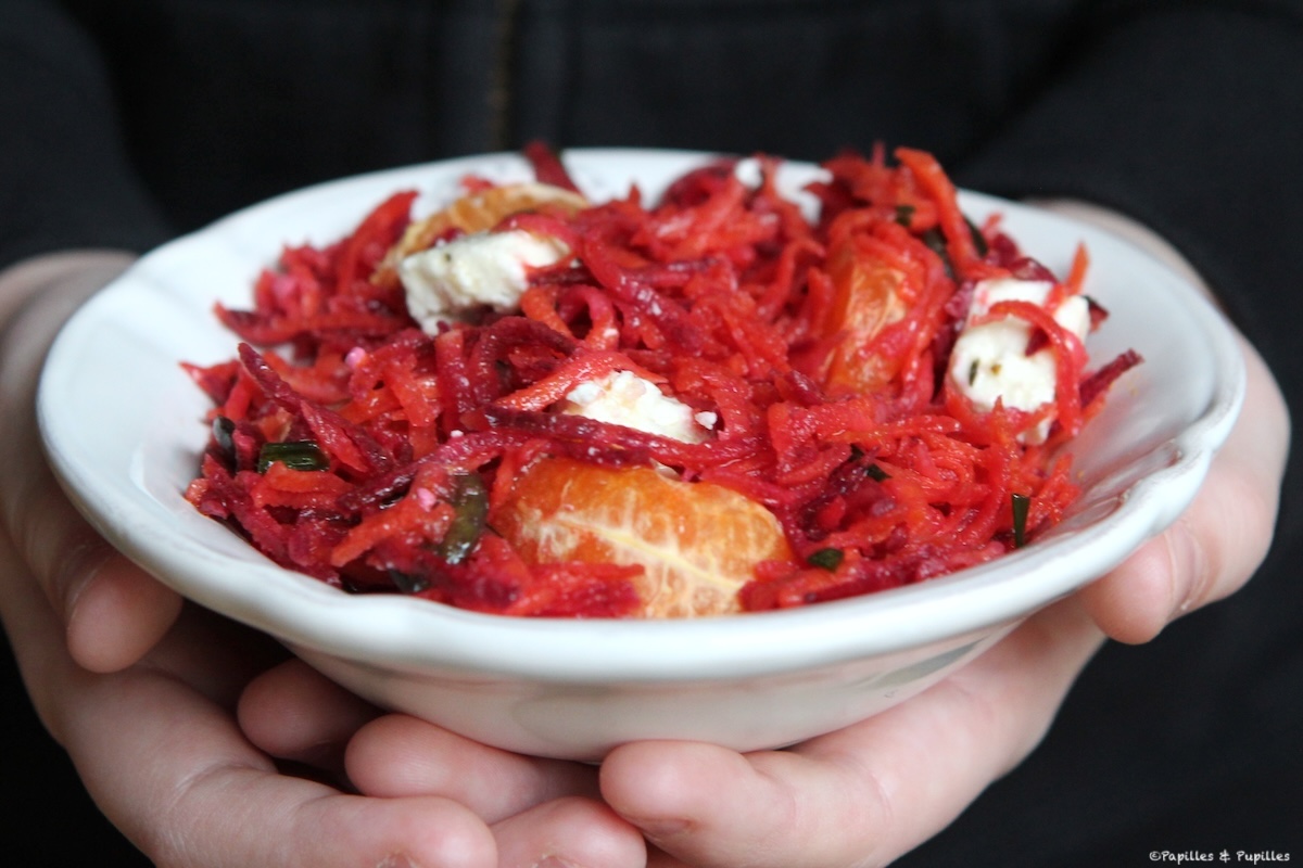 Salade de carottes râpées à la féta et aux agrumes