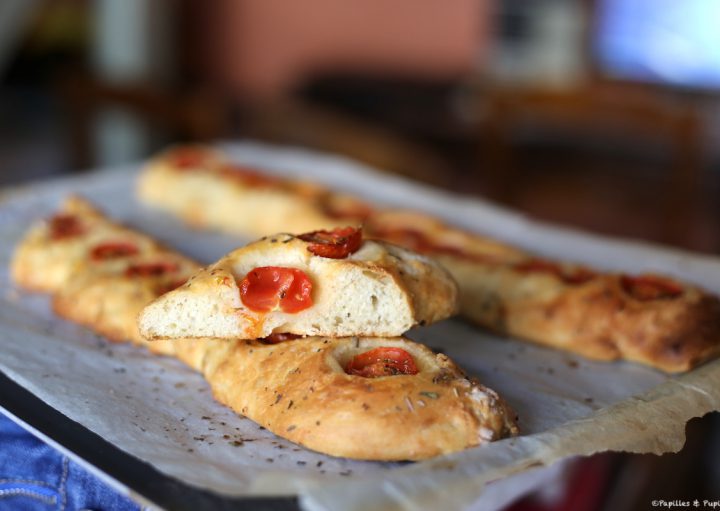 Baguette aux tomates cerise