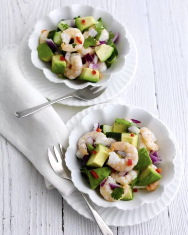 Ceviche d’avocat et de crevettes