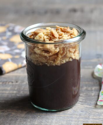Crumble inavouable à la Danette chocolat et aux amandes