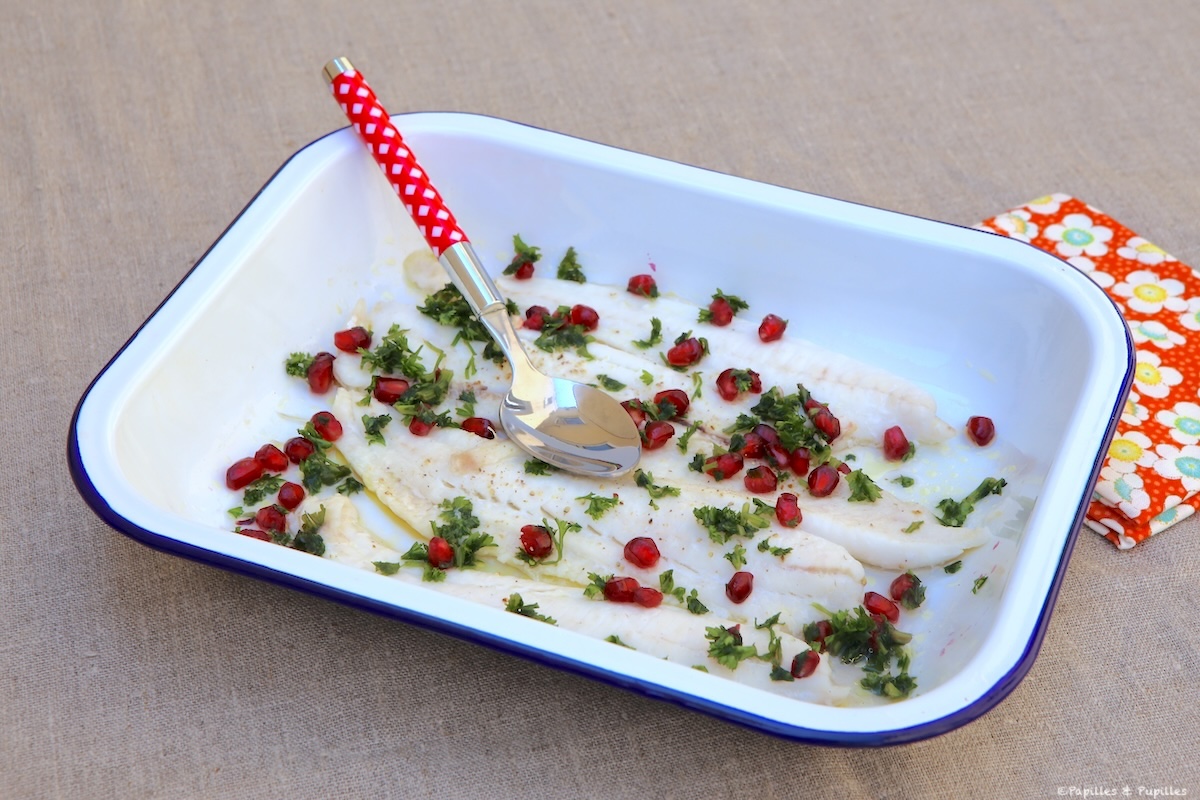 Filet de limande, grenade et persil