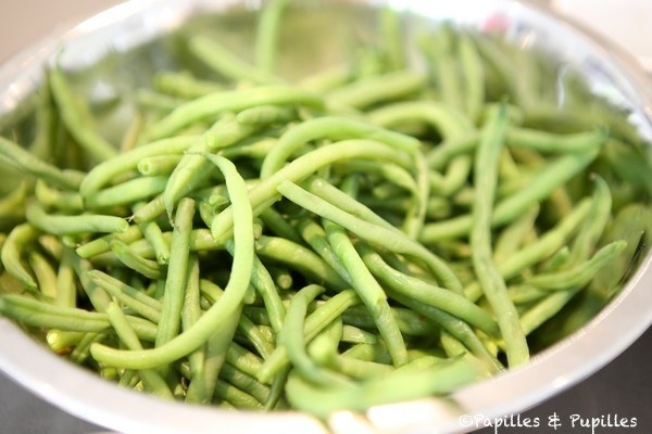 Haricots verts blanchis