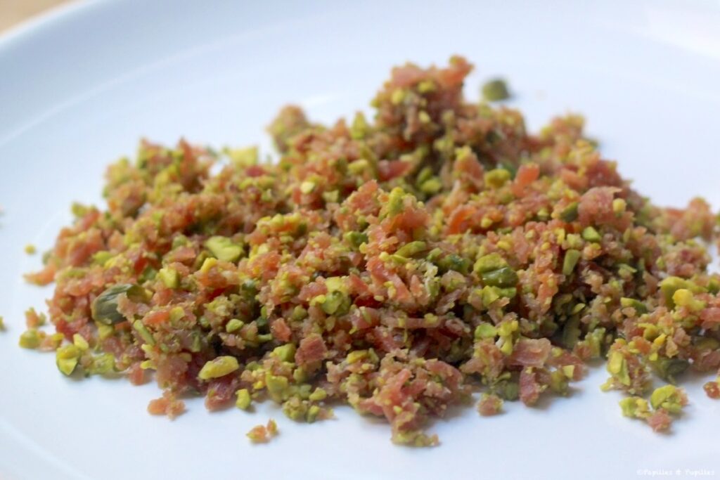 Mélange pistaches jambon cru