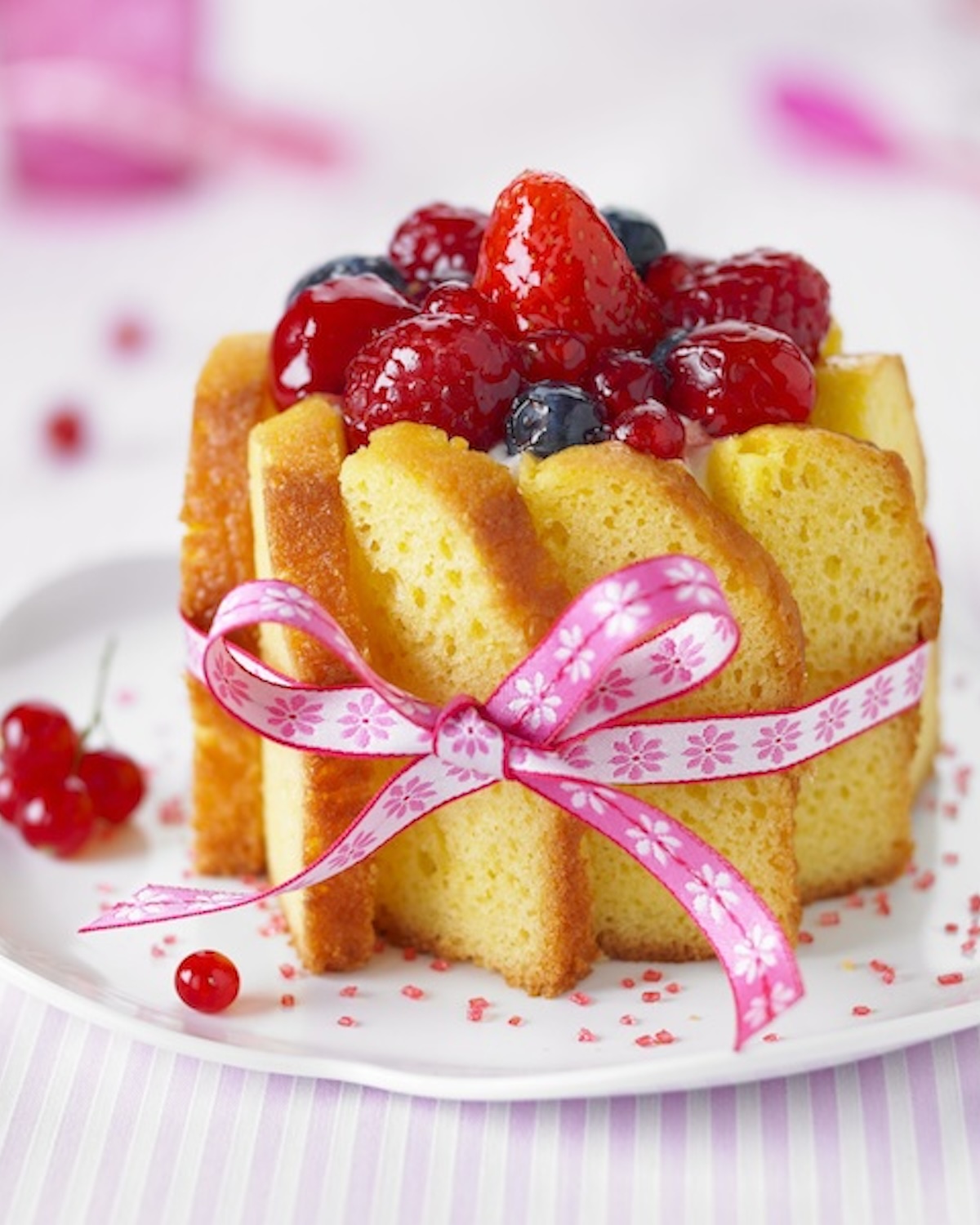 Charlotte express aux fruits rouges