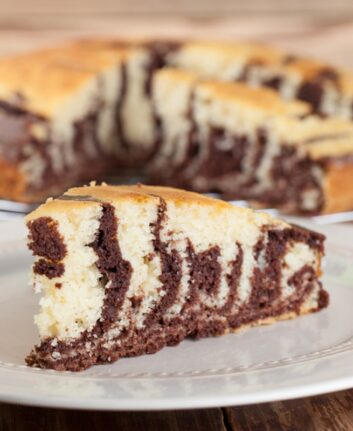 Zebra marble cake