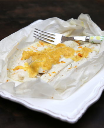 Limande en papillote, sauce à l'orange
