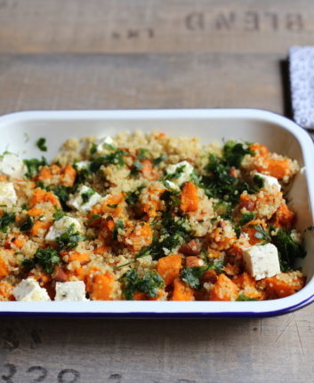 Quinoa à la courge butternut et à la feta
