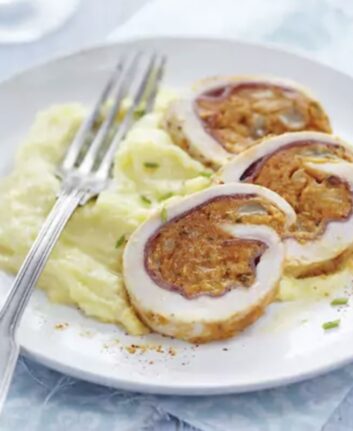 Roulés de poulet champignons et pesto rosso