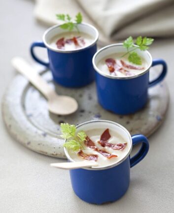Velouté de chou fleur au chorizo