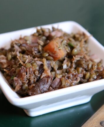 Salade de lentilles à l'effilochée de canard