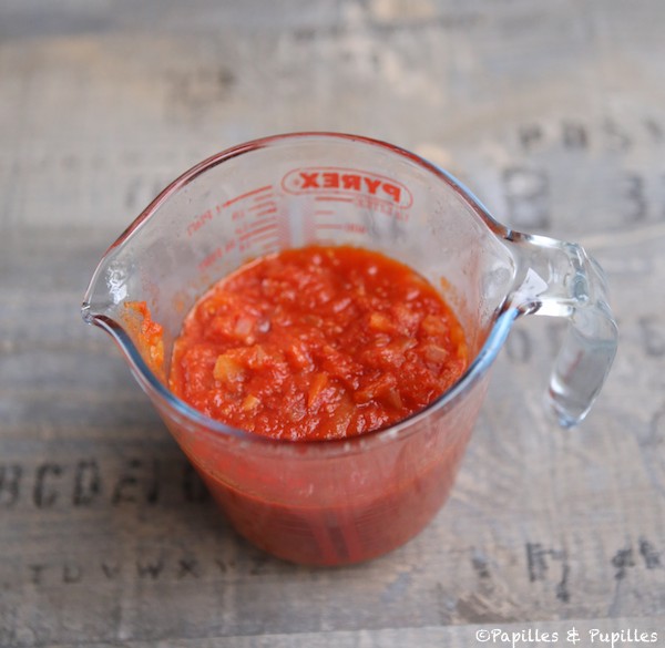 Sauce tomate après cuisson