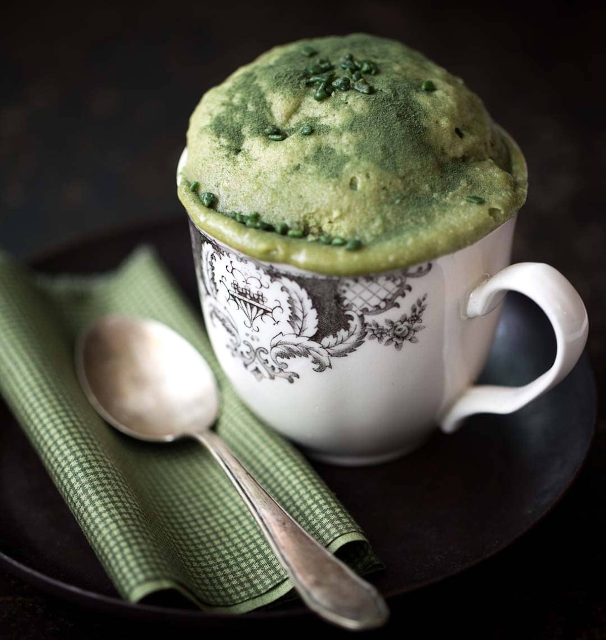 Mugcake au thé matcha sans gluten