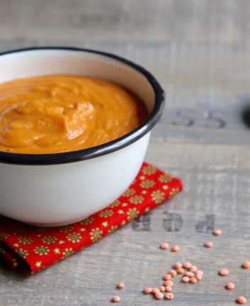 Velouté de lentilles corail au cumin