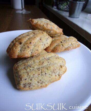 Madeleine à la poudre d'amandes et de noisettes sans gluten