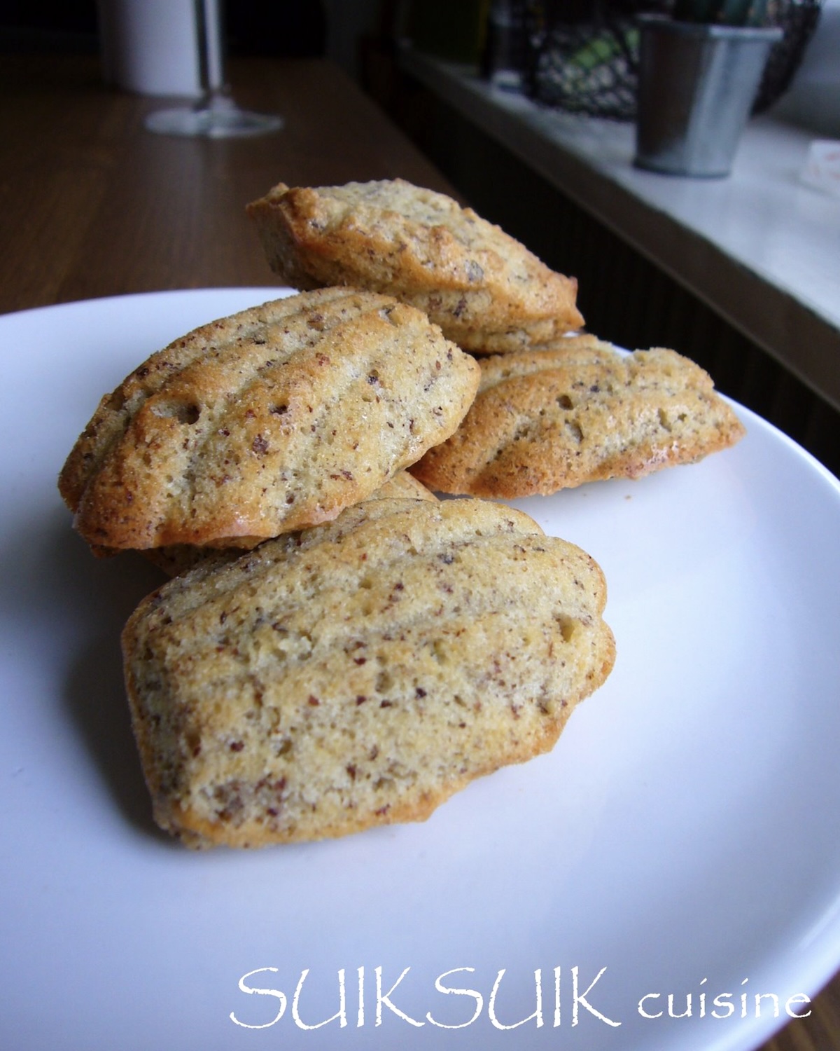 Madeleine à la poudre d'amandes et de noisettes sans gluten