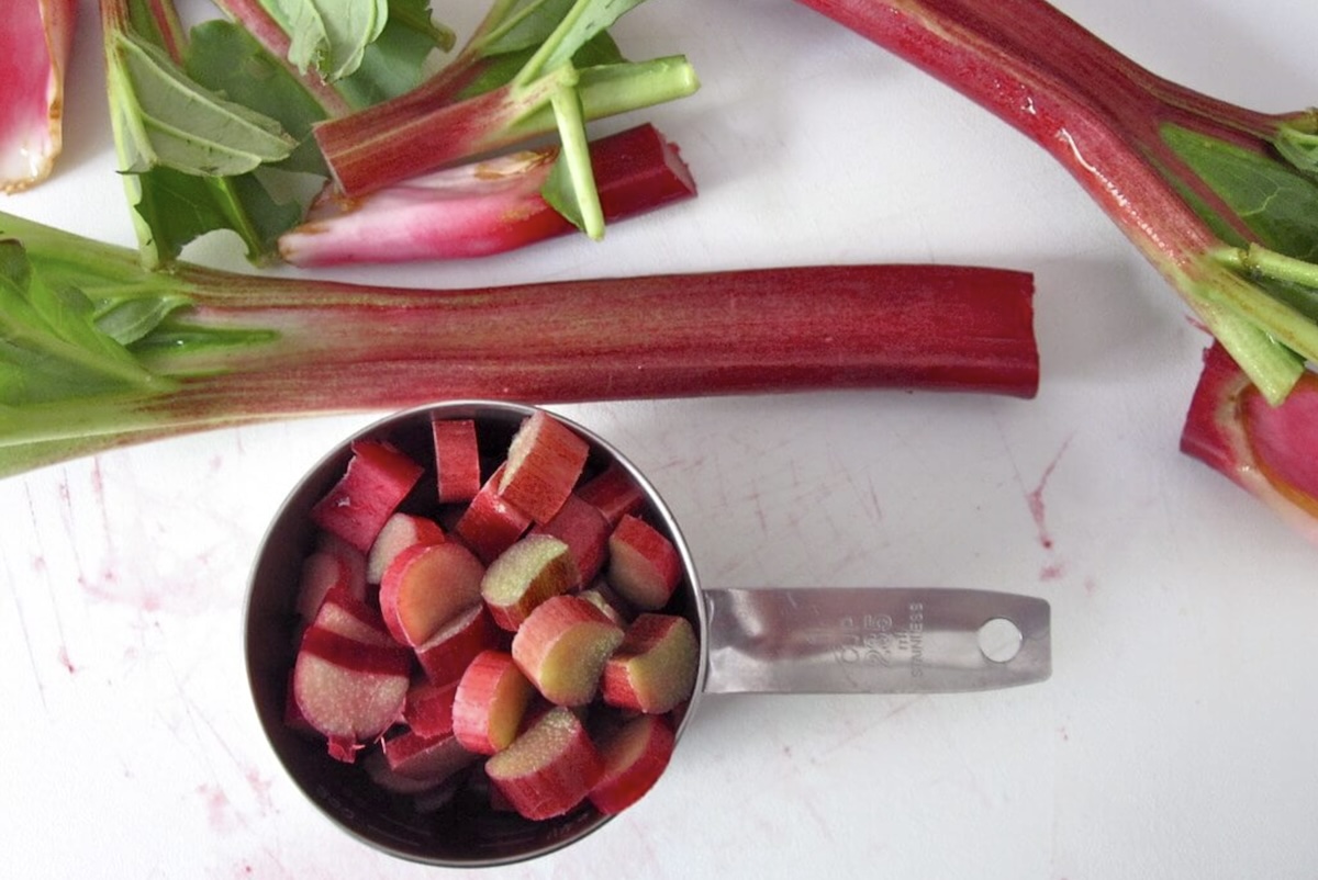 Tronçons de rhubarbe