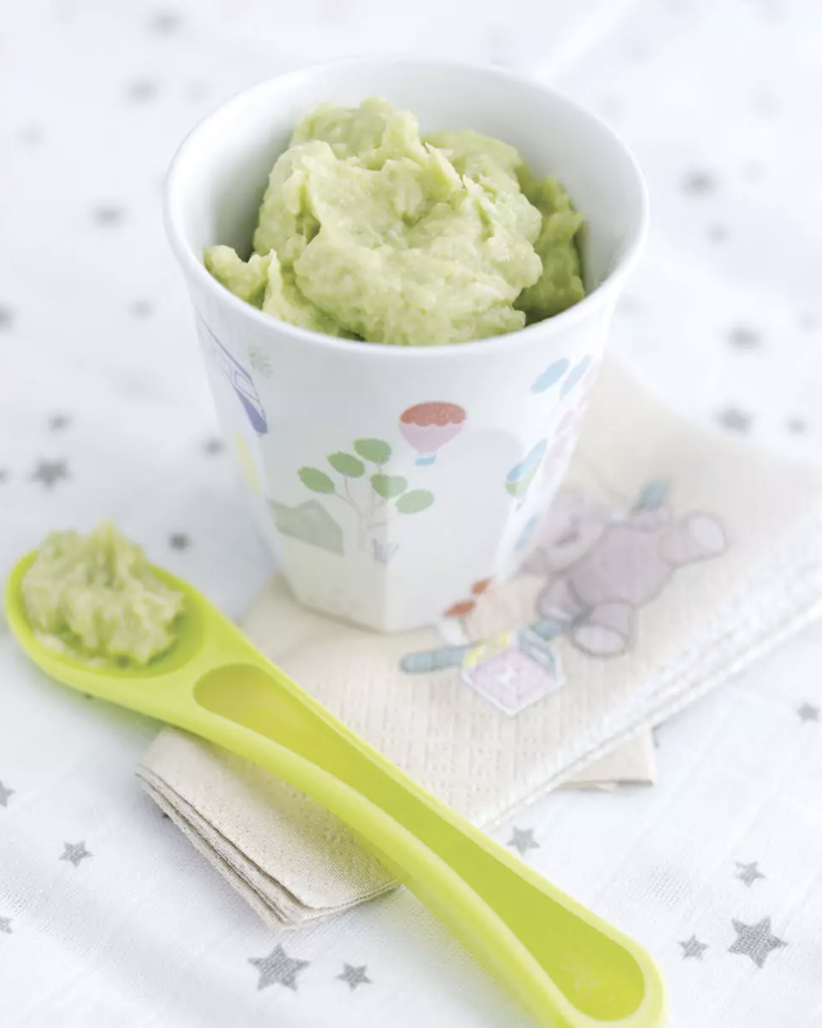 Purée pour bébé à l’avocat, poulet et pomme de terre