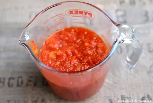 Sauce tomate après cuisson