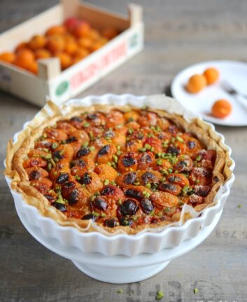 Tarte aux abricots et aux pistaches