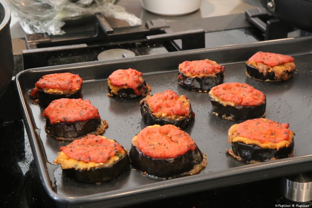 Aubergines nappées de sauce tomate