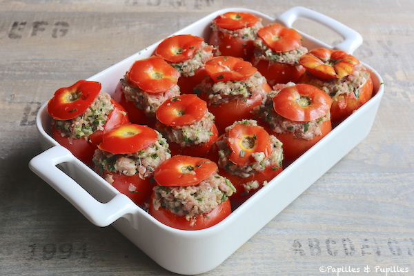 Tomates farcies - avant cuisson