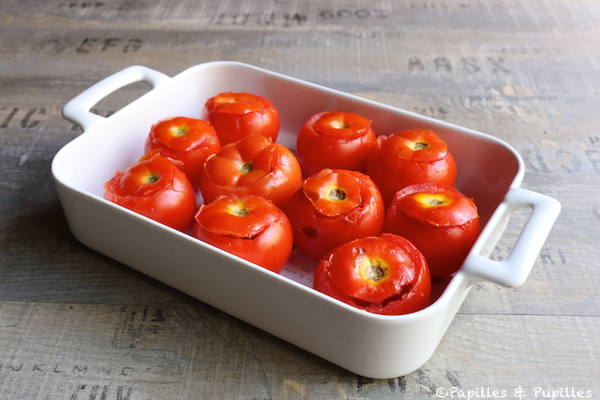 Tomates évidées