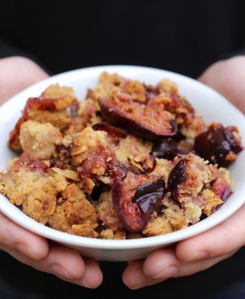 Crumble figues amandes