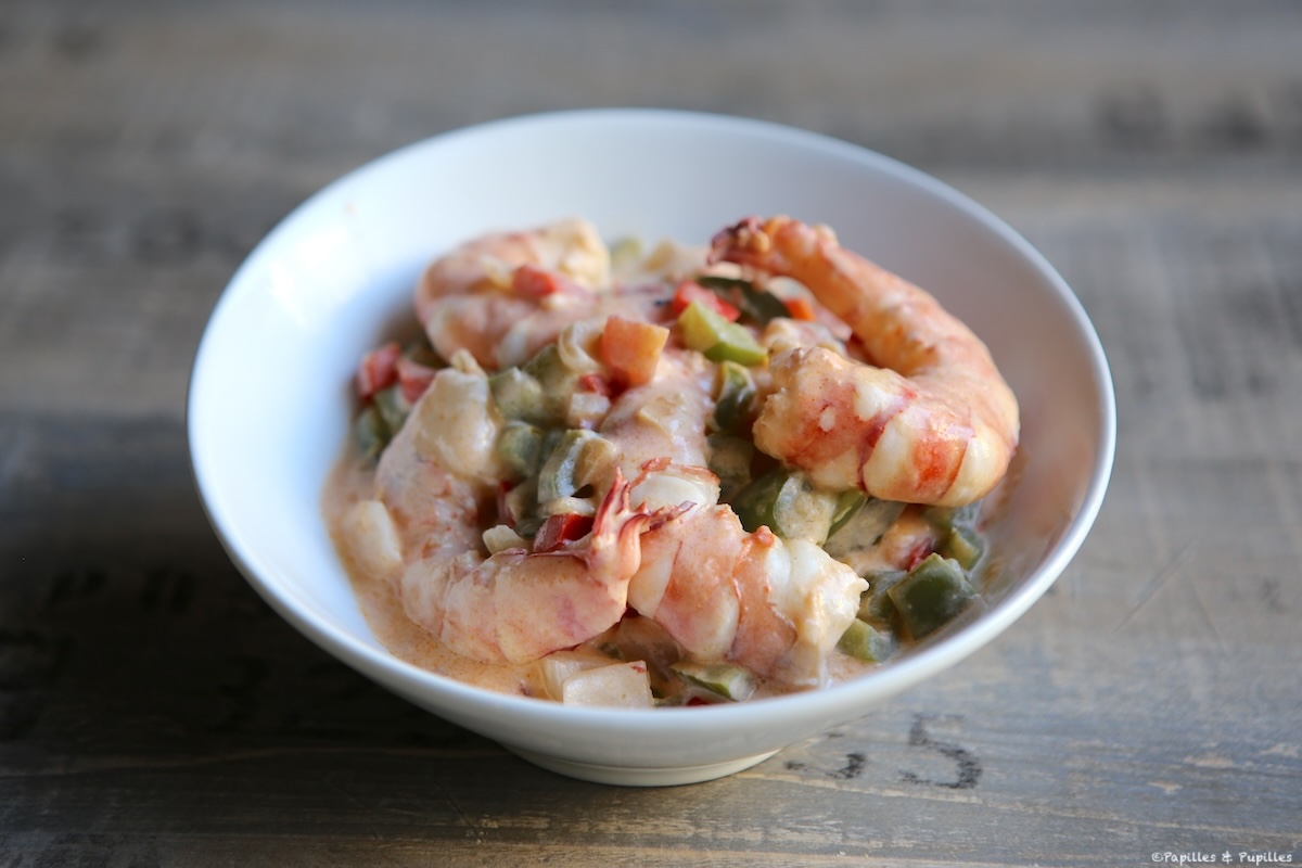 Crevettes au lait de coco et citron vert