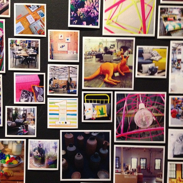 I love the idea to print the tagged instagram pictures and pin them on a wall inside @koskela_
