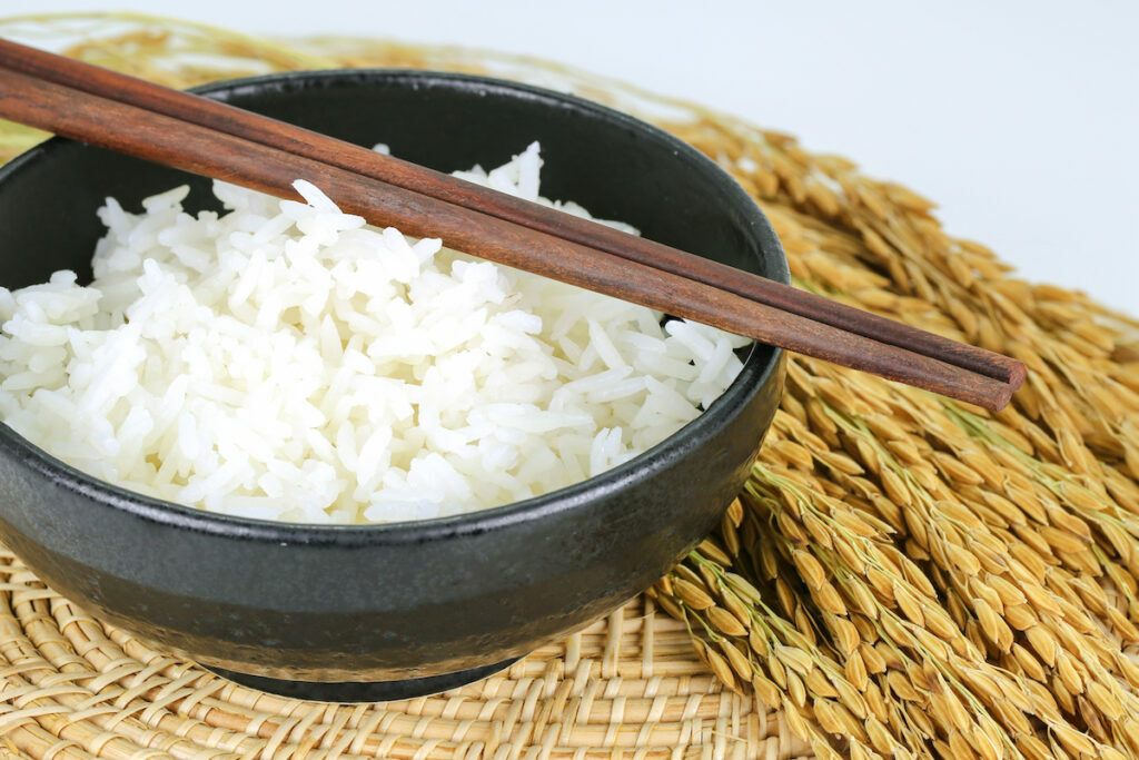 bowl of rice and paddy