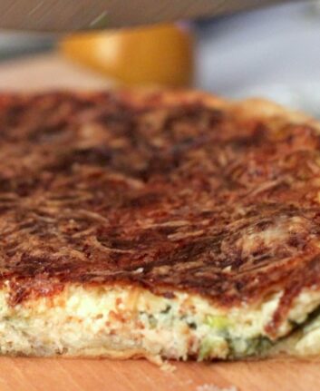 Quiche poireaux saumon