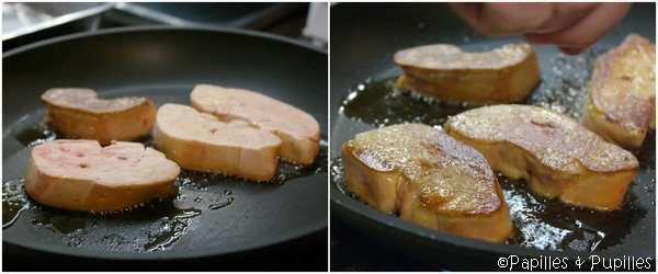 Foie gras avant et après cuisson