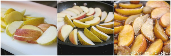 Préparation des pommes et des poires