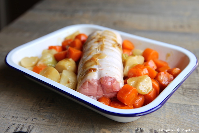 Filet mignon de veau aux petits légumes (carottes et navets)
