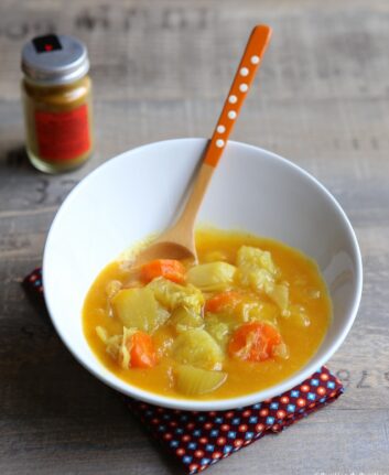 Soupe de légumes mi mixés mi morceaux