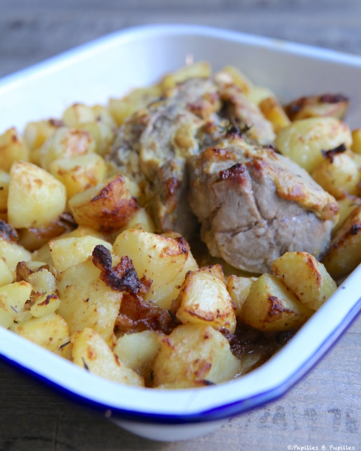 Filet de mignon de veau à la moutarde et pommes de terre