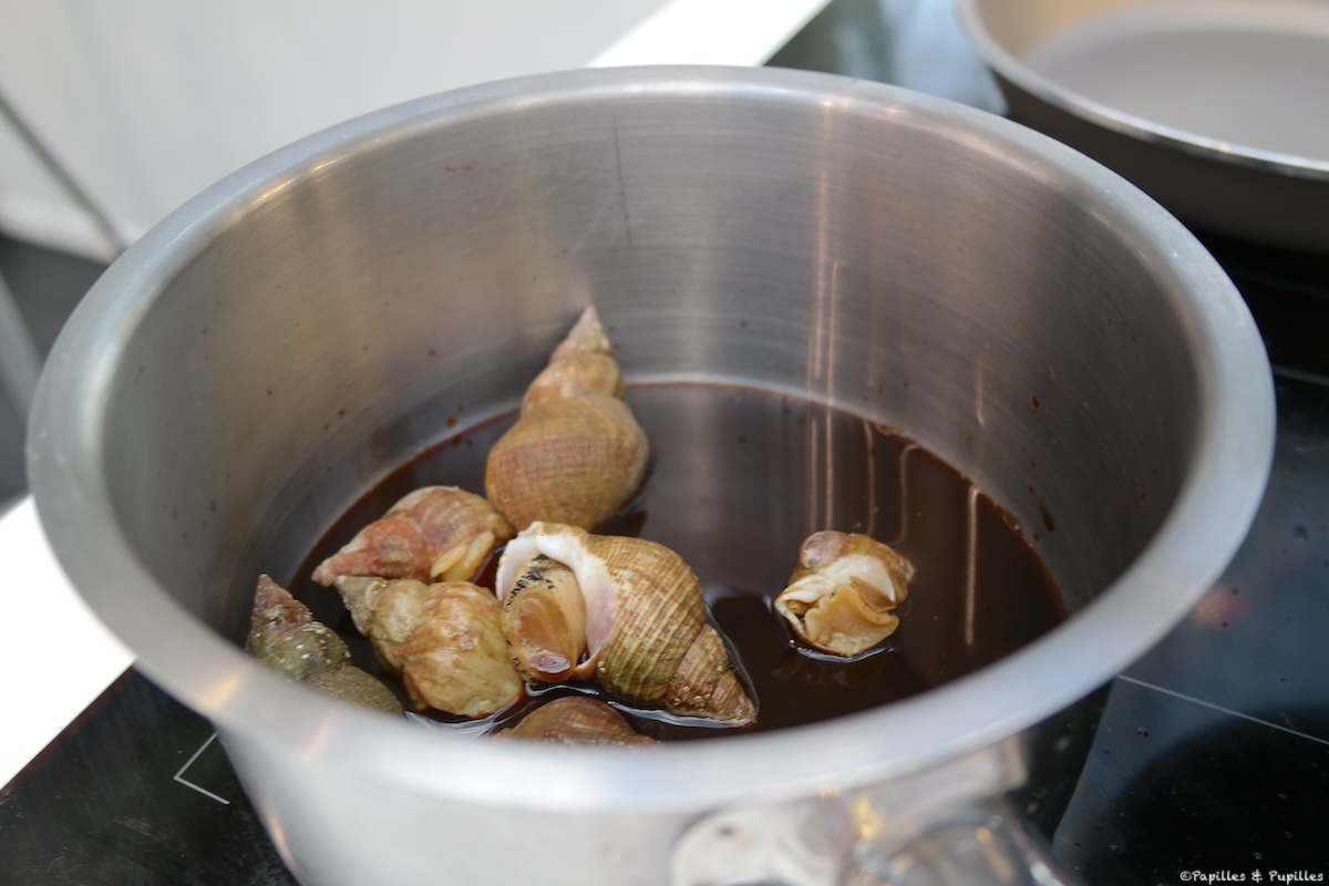 Bulots dans la sauce Worcestershire