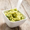 Guacamole Appetizer Healthy Snack in White Bowl