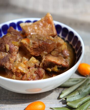 Sauté de veau au miel et kumquats