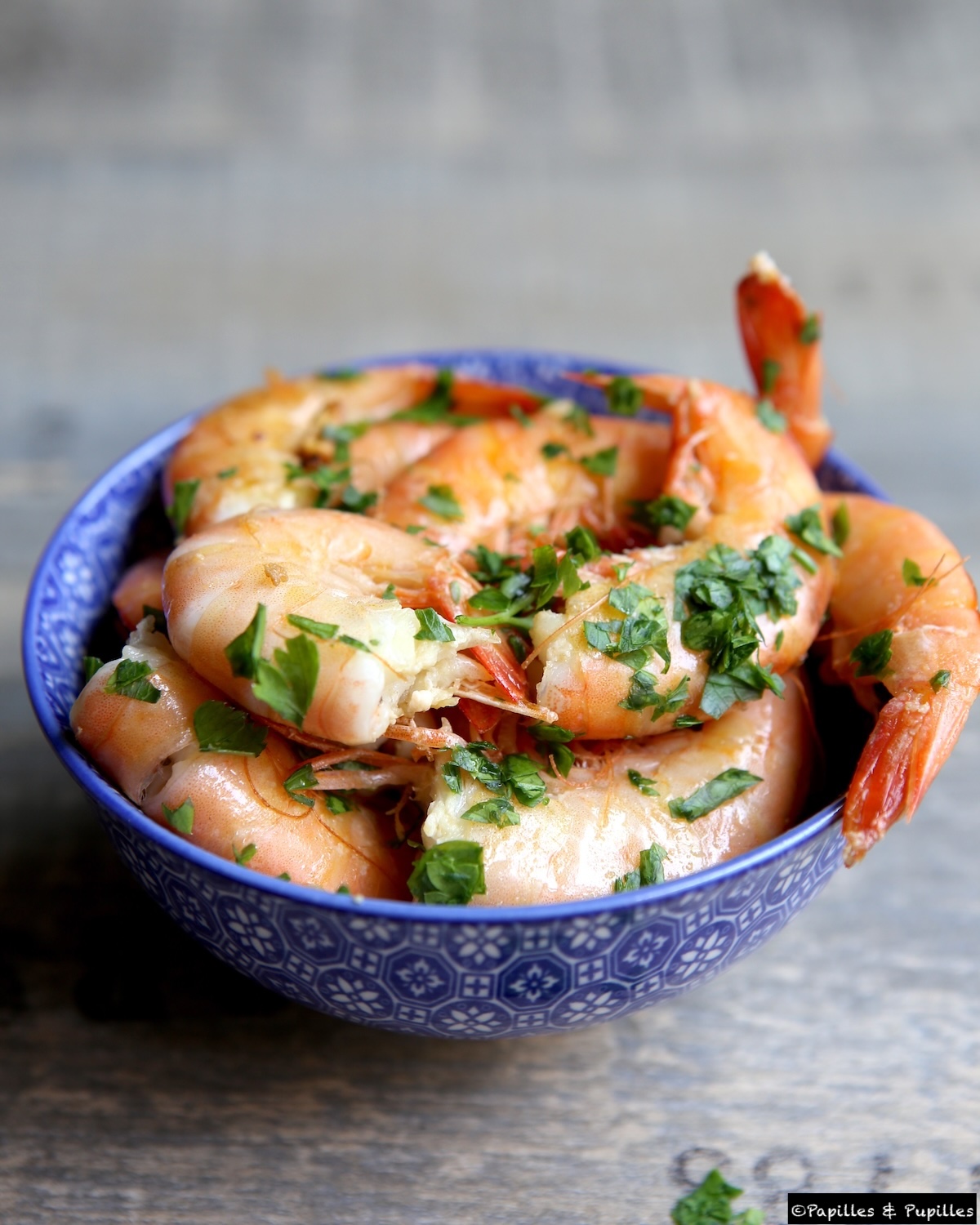 Crevettes en persillade