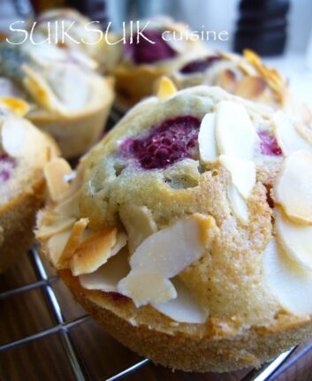 Muffins aux framboises sans gluten et sans lait