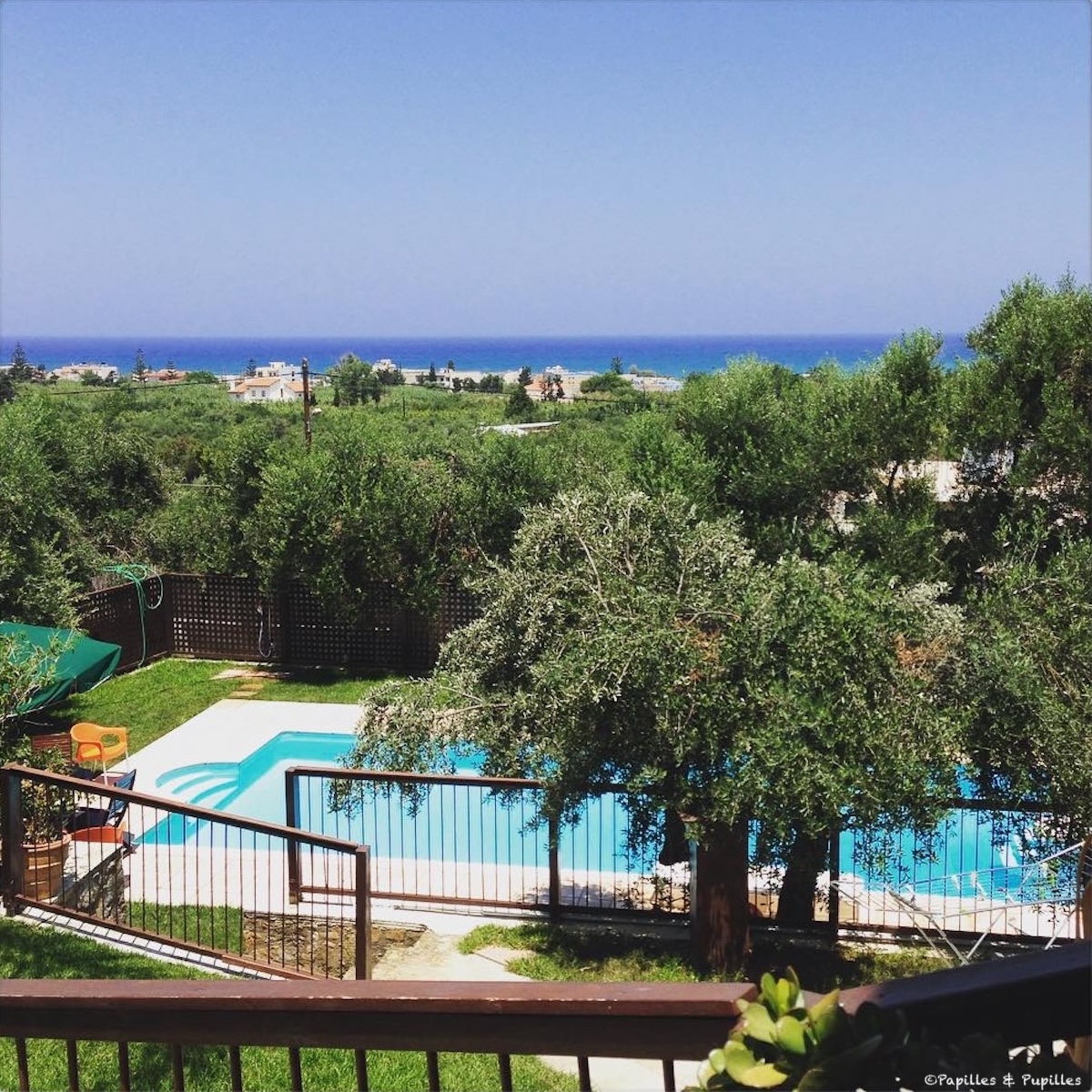 Vue depuis notre location à côté de Maleme Beach