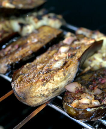 Aubergines grillées au four
