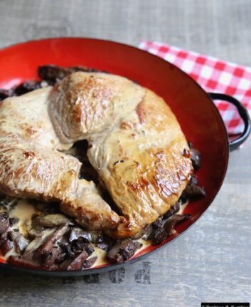 Quasi de veau à la crème et aux champignons de Paris