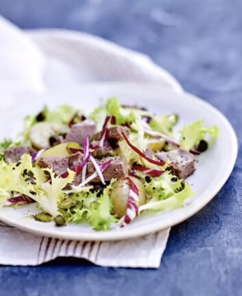 Salade acidulée de langue de veau