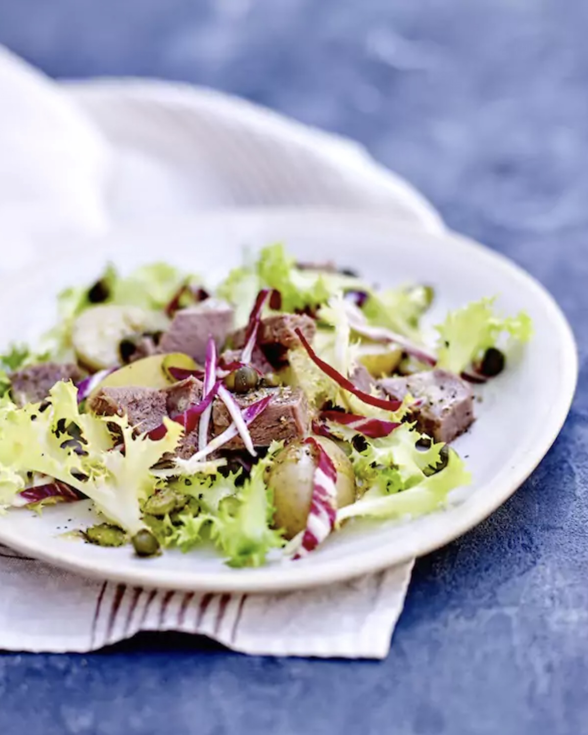 Salade acidulée de langue de veau